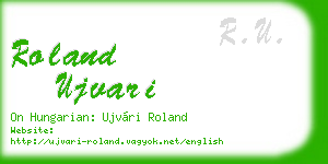 roland ujvari business card