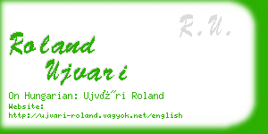 roland ujvari business card